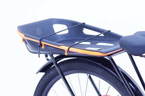 ●クラス25アルミキャリア＆リアラック色んな荷物を安定して積めるラックです。中学・高校の通学バックもOK！