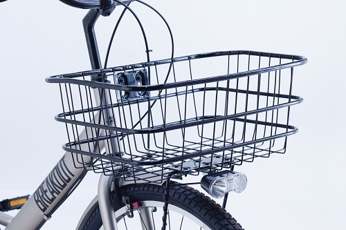 ●オリジナルワイヤーバスケット荷物たっぷり、丈夫な大型バスケット※生産ロットにより、前カゴの形状が写真と少し変わる場合が御座います。
