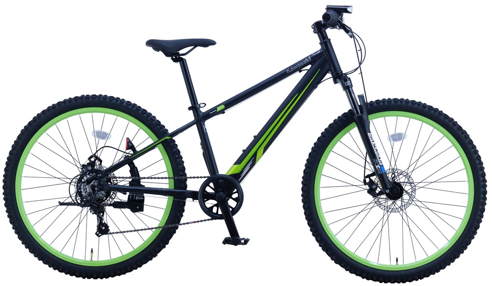 26インチ　フラットブラック※24インチモデルとフロントサスペンションのデカールデザインが異なります。